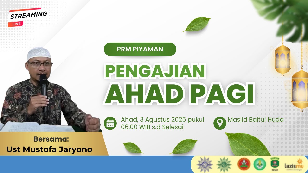 Pengajian Ahad Pagi PRM Piyaman Bersama Ust. Mustofa Jaryono di Masjid Baitul Huda Kemorosari